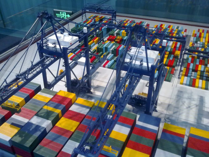 蚌埠港口集装箱堆场